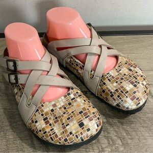 Women's BIRKENSTOCK Papillio LUGANO Mosaic BIRKO-FLOR Foot Bed CLOGS Shoes  6